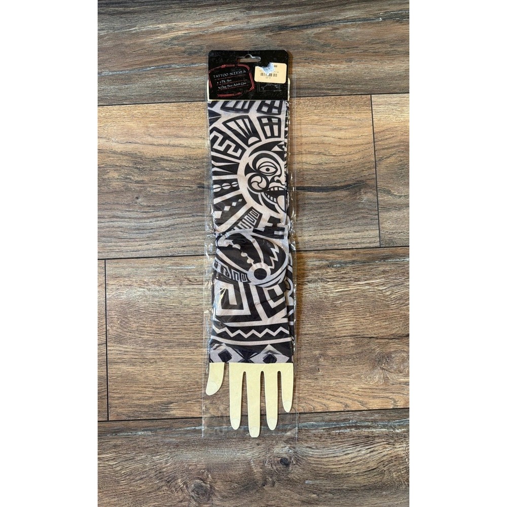New Adult Tribal‎ Tattoo Sleeves Fake Arm Tattoos Halloween Costume Cosplay Y2K